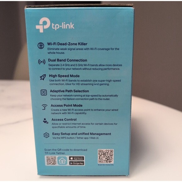 TP-Link RE315 AC1200 Wi-Fi Extender Dual Band OneMesh Range Booster Signal - Picture 2 of 2